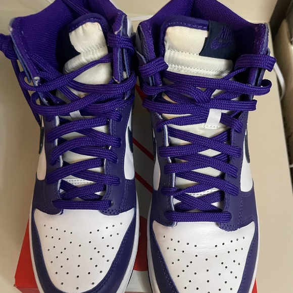 Nike Dunk High GS 'White Midnight Navy' - Picture 2 of 2